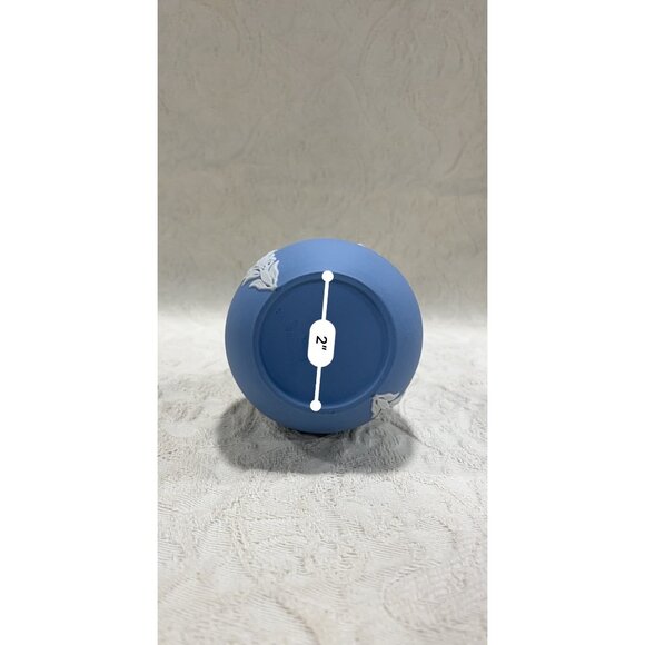 Wedgwood Blue Jasperware Bud Vase With Cherub Relief & Foliate Design - Picture 12 of 12